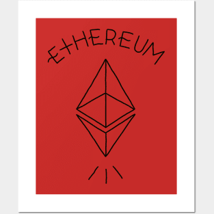 Ethereum logo tee Posters and Art